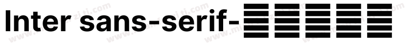 Inter sans-serif字体转换